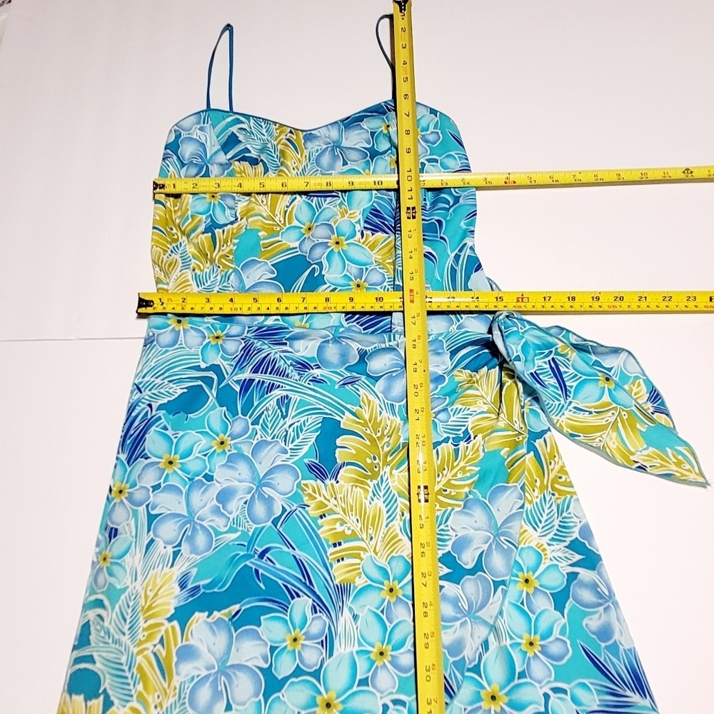 Y2K Hawaiian Tropical Sarong Cotton & Spandex Sundress Women's (L) - Picture 7 of 9